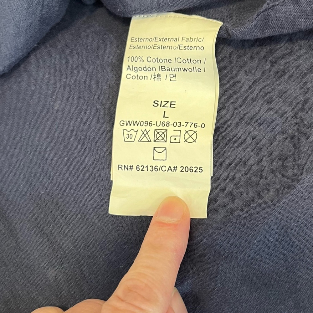 GUESS Retro Halter Midi Dress Navy Cotton With Cream Crochet and Embroidery Trim - Picture 10 of 12